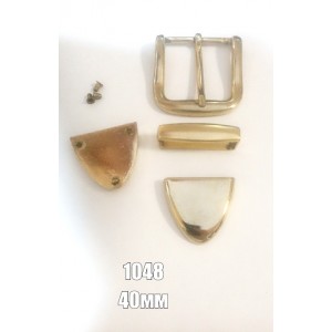 Пряжка тройник 1048 ((пряжка + шлевка + наконечник) золото